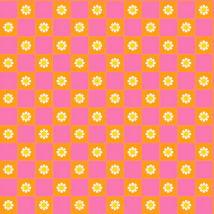 Ruby Star Society Collaborative Collection Animal Animal Flower Check Orange RS5169 13