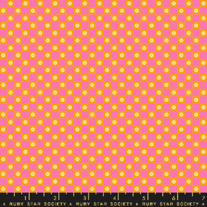 Ruby Star Society Collaborative Collection Animal Animal Flower Check Orange RS5169 13