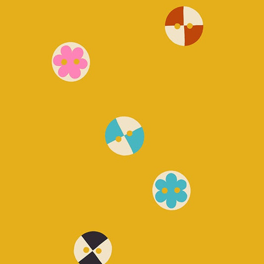 Ruby Star Society Moda Fabrics 1 800 Notion Buttons RS5208 13 Goldenrod