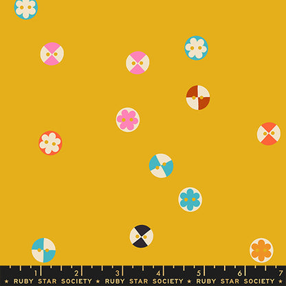 Ruby Star Society Moda Fabrics 1 800 Notion Buttons RS5208 13 Goldenrod