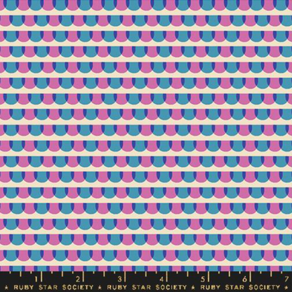 Ruby Star Society Moda Fabrics Animal Animal Roof Tiles Vintage Blue RS516713