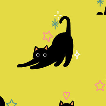 Ruby Star Society Moda Fabrics Freaky Familiars Catwalk RS5193 13 Citron
