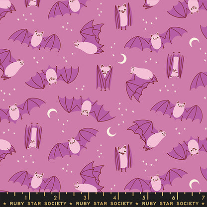 Ruby Star Society Moda Fabrics Freaky Familiars Fat Bats RS5194 13 Heliotrope