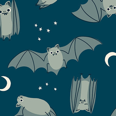 Ruby Star Society Moda Fabrics Freaky Familiars Fat Bats RS5194 14 Galaxy