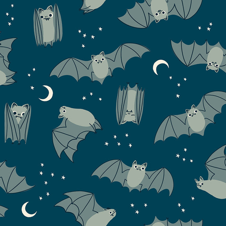 Ruby Star Society Moda Fabrics Freaky Familiars Fat Bats RS5194 14 Galaxy