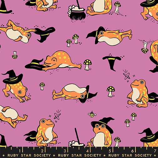 Ruby Star Society Moda Fabrics Freaky Familiars Frogmiliars RS5192 12 Heliotrope