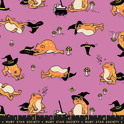 Ruby Star Society Moda Fabrics Freaky Familiars Frogmiliars RS5192 12 Heliotrope