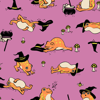 Ruby Star Society Moda Fabrics Freaky Familiars Frogmiliars RS5192 12 Heliotrope