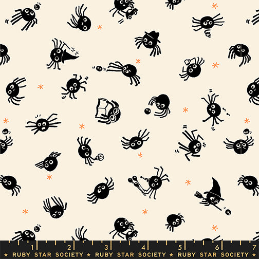 Ruby Star Society Moda Fabrics Freaky Familiars Spider Sense RS5191 11 Natural