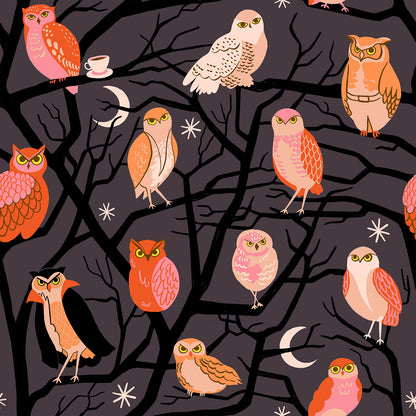 Ruby Star Society Moda Fabrics Freaky Familiars Who Cooks For You RS5190 13 Eggplant