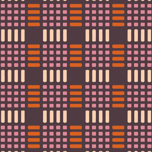 Ruby Star Society Moda Fabrics Geometry Parallel RS5173 15 Eggplant