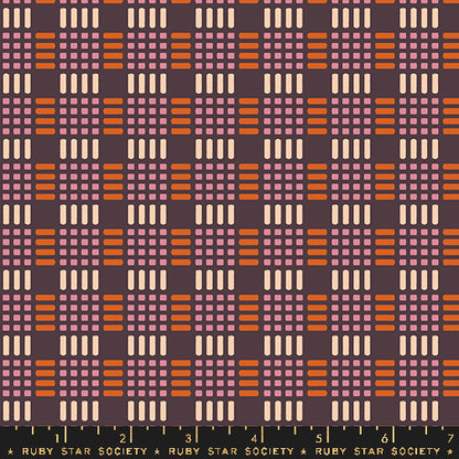 Ruby Star Society Moda Fabrics Geometry Parallel RS5173 15 Eggplant