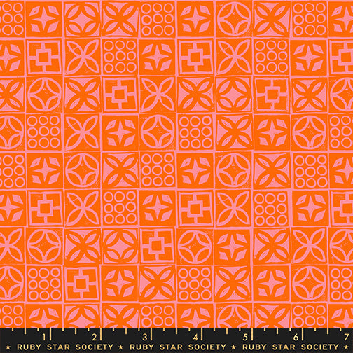 Ruby Star Society Moda Fabrics Poolside Too Architectural Blocks RS5201 13 Goldfish 