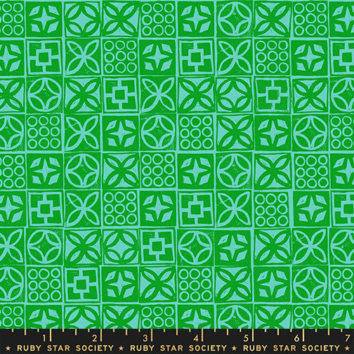 Ruby Star Society Moda Fabrics Poolside Too Architectural Blocks RS5201 15 Verdant