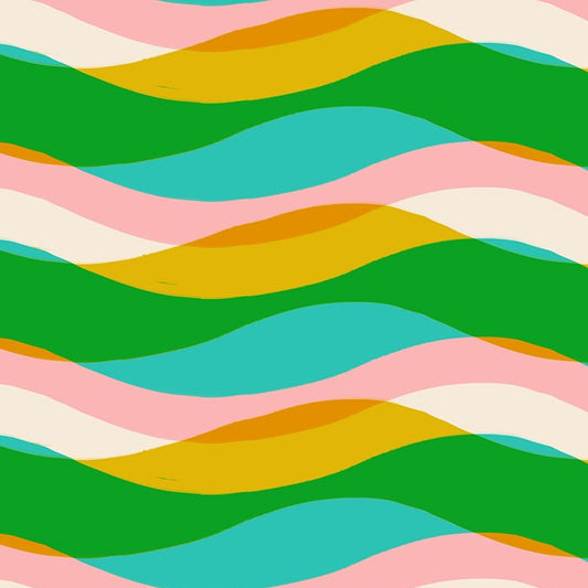 Ruby Star Society Moda Fabrics Poolside Too Poolside Waves RS5198 11 Tropic