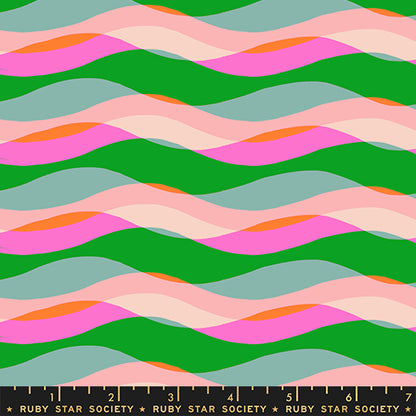 Ruby Star Society Moda Fabrics Poolside Too Poolside Waves RS5198 13 Lipstick