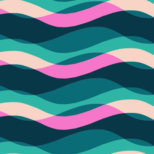 Ruby Star Society Moda Fabrics Poolside Too Poolside Waves RS5198 15 Peacock