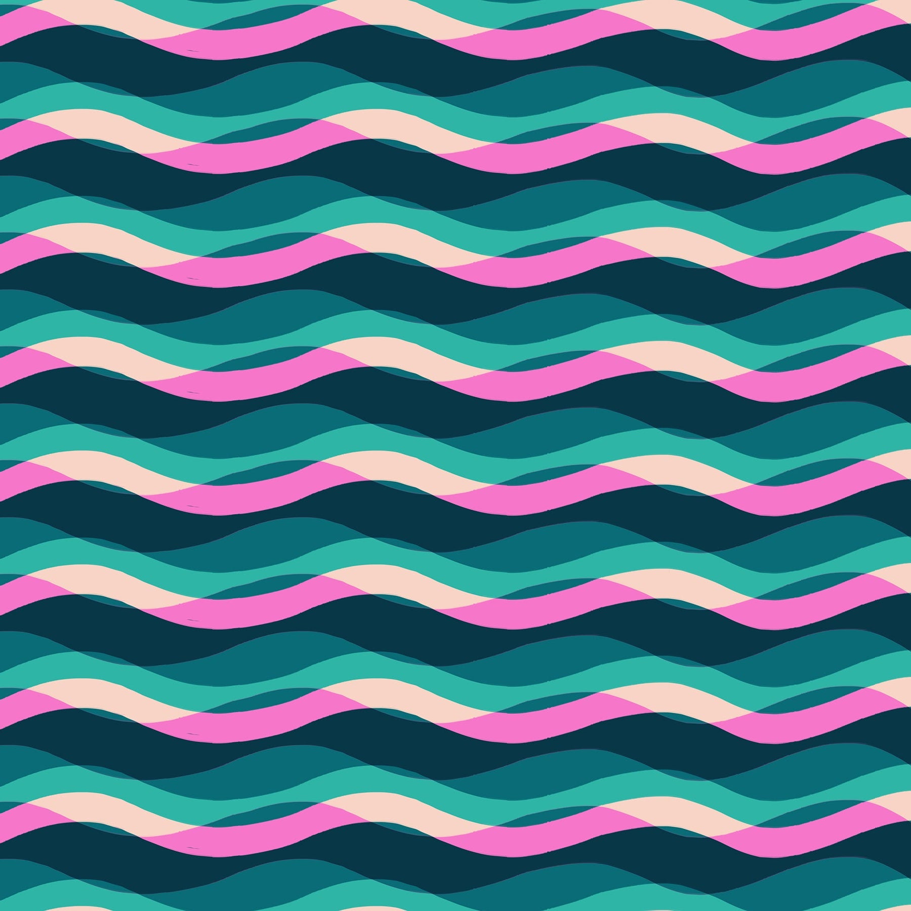 Ruby Star Society Moda Fabrics Poolside Too Poolside Waves RS5198 15 Peacock