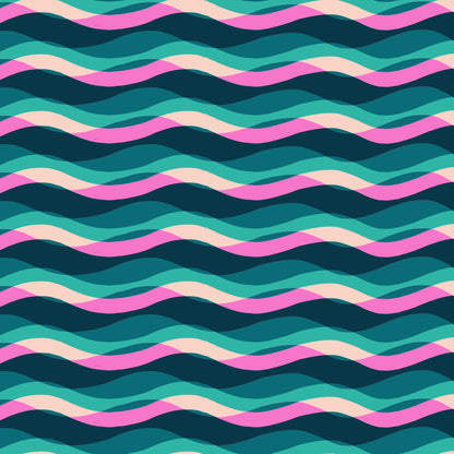 Ruby Star Society Moda Fabrics Poolside Too Poolside Waves RS5198 15 Peacock