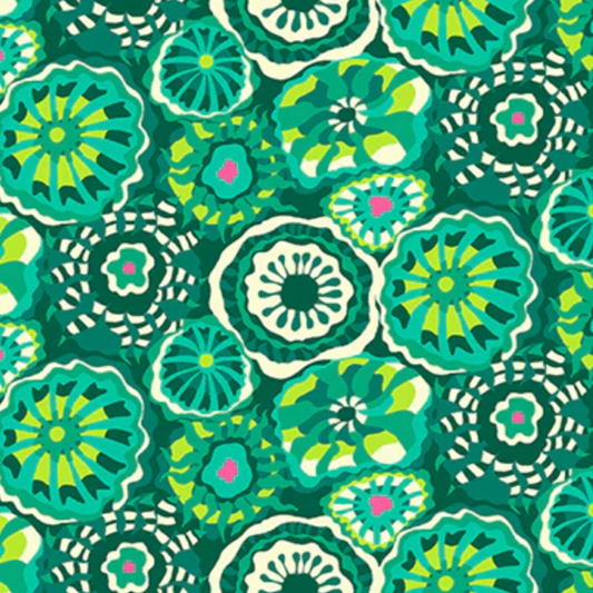 Sally Kelly Windham Fabrics Atlantis Anemomes Emerald 53336-4