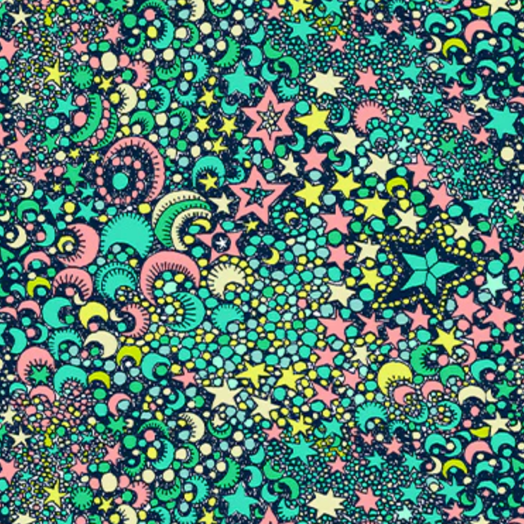 Sally Kelly Windham Fabrics Paradiso Galactic Midnight 52649D-1