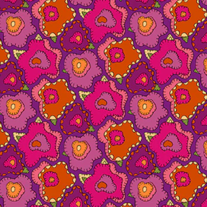 Sally Kelly Windham Fabrics Twilight Pop Magenta 54303D-4