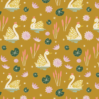 Samantha Johnson Cloud9 Fabrics Floral Frenzy Swan Lake 227676