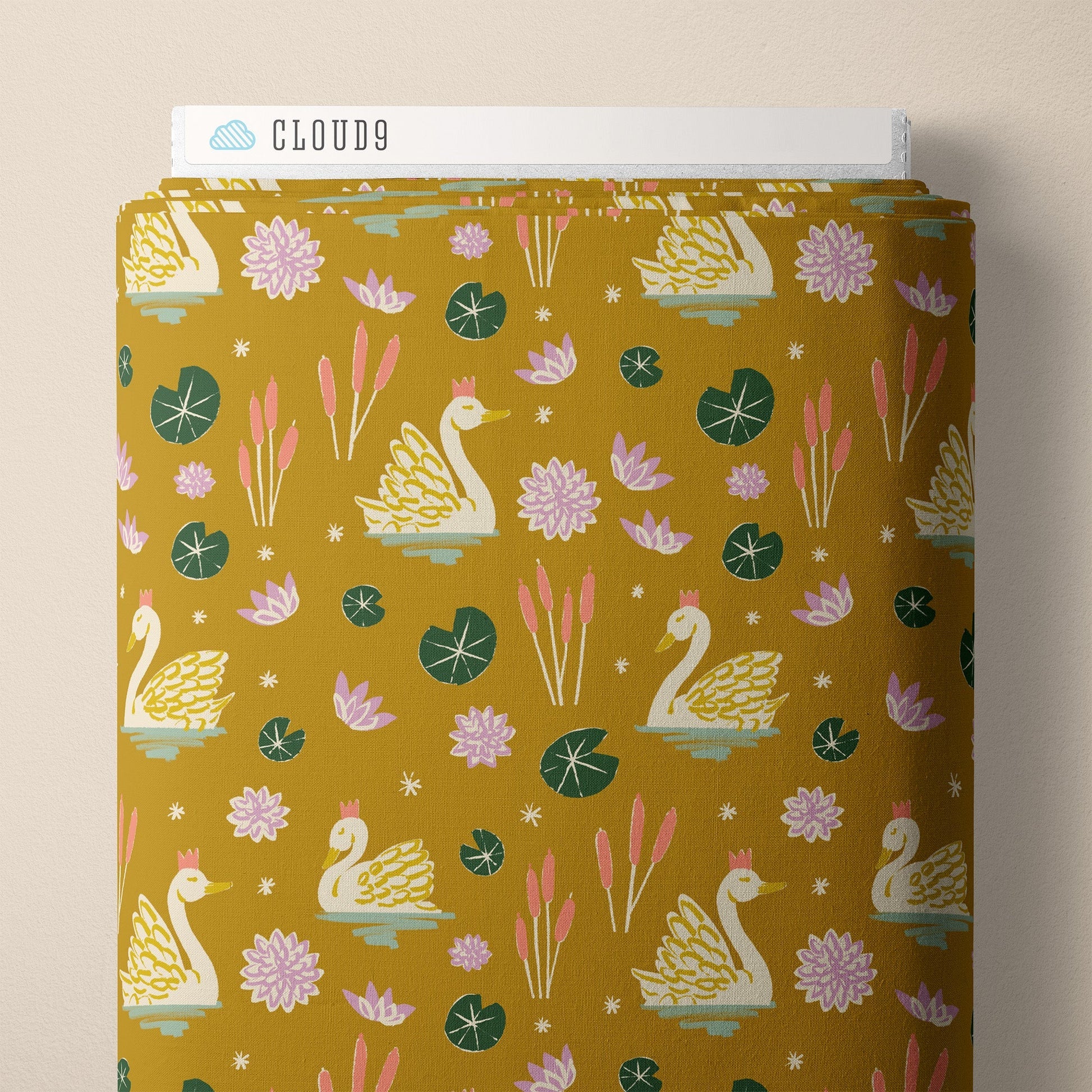 Samantha Johnson Cloud9 Fabrics Floral Frenzy Swan Lake 227676