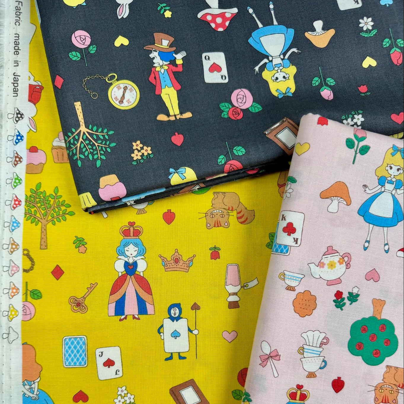 Saori Oguchi Alice in Wonderland Kawaii Kei Fabric Japanese Import SAORI-003C-D