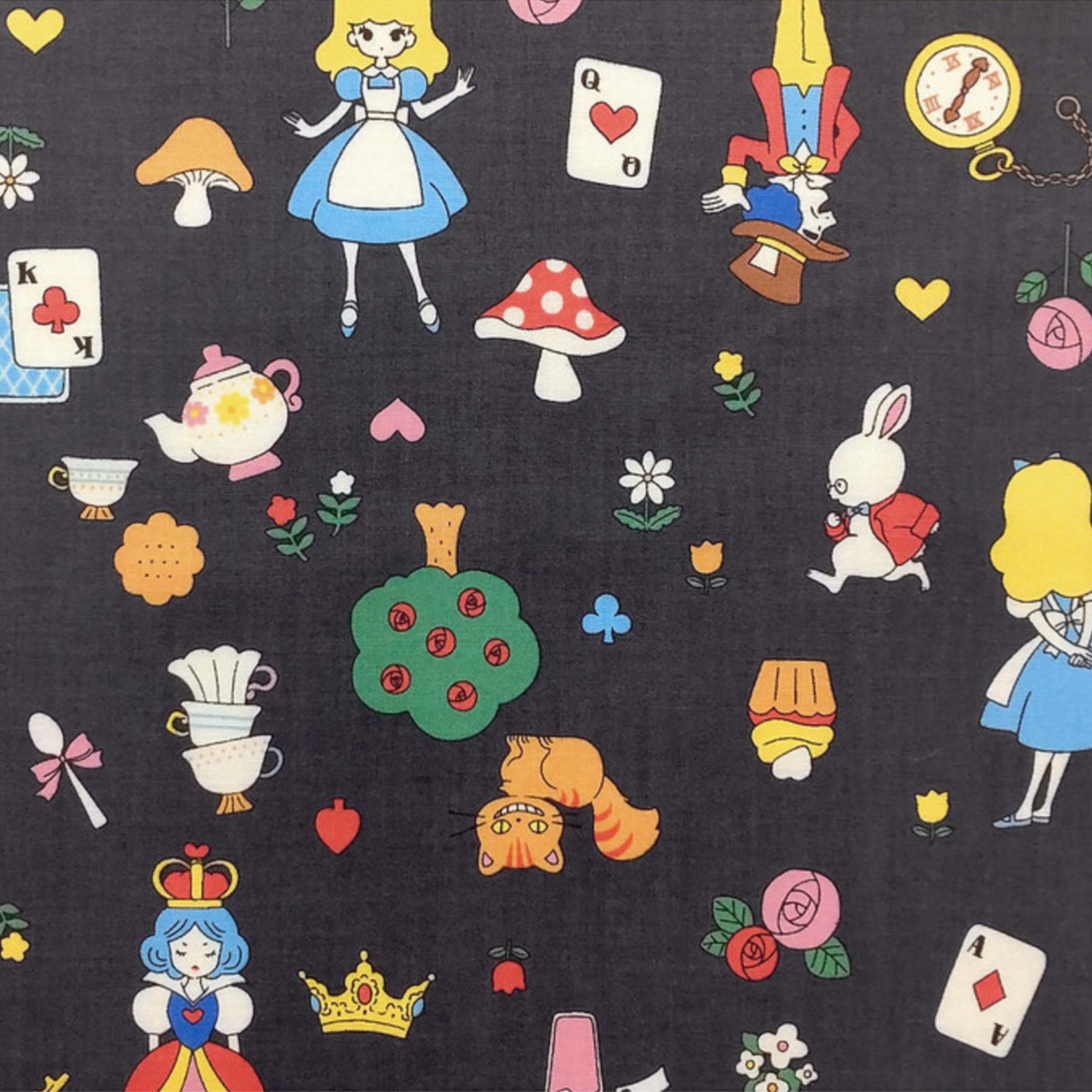 Saori Oguchi Alice in Wonderland Kawaii Kei Fabric Japanese Import SAORI-003C-E
