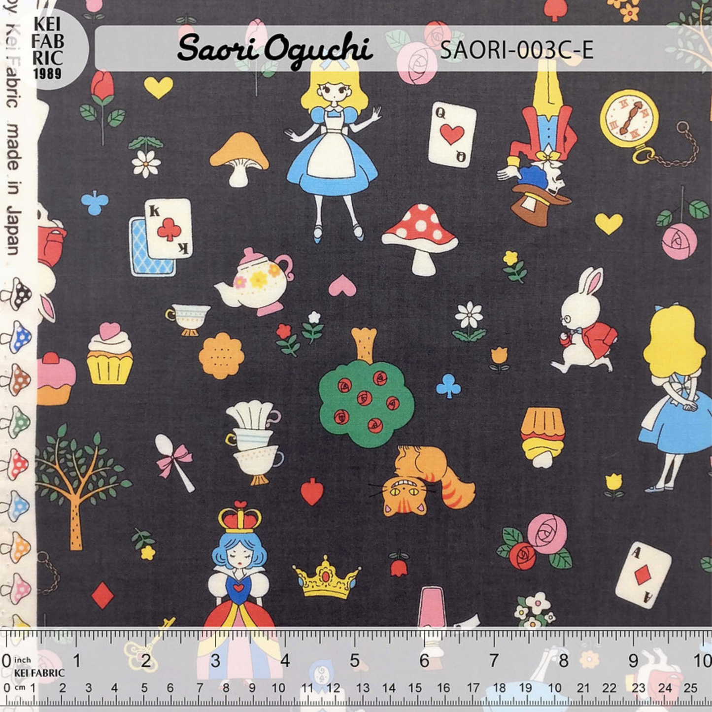 Saori Oguchi Alice in Wonderland Kawaii Kei Fabric Japanese Import SAORI-003C-E
