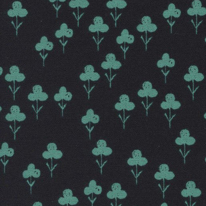 Sarah Watts Front Yard Clovers Teal Cotton + Steel