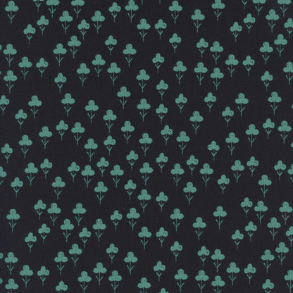 Sarah Watts Front Yard Clovers Teal Cotton + Steel