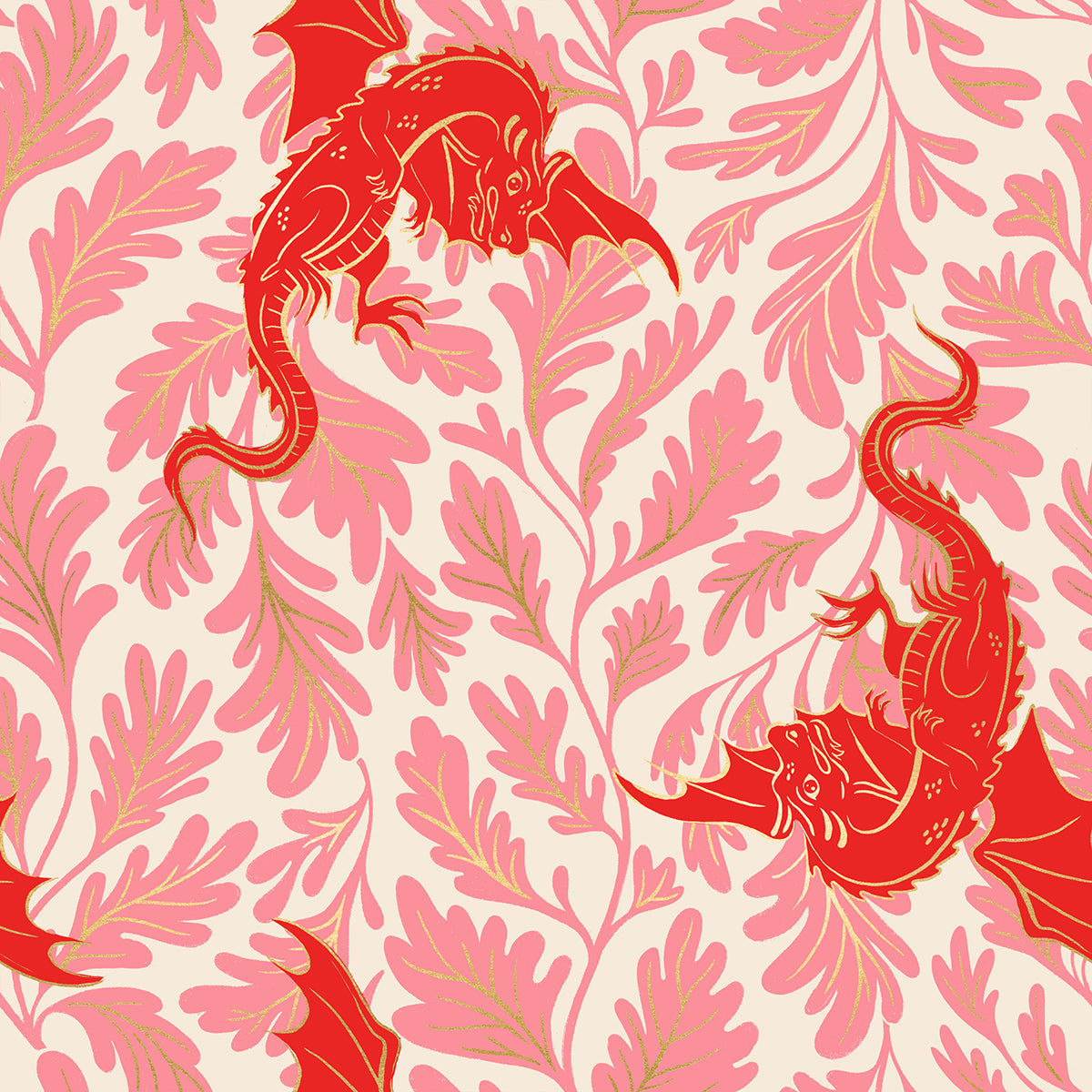 Sarah Watts Moda Fabrics Ruby Star Society Fireglow Dragon Lair RS2132 12M Metallic Dark Ruby