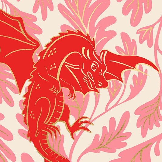 Sarah Watts Moda Fabrics Ruby Star Society Fireglow Dragon Lair RS2132 12M Metallic Dark Ruby