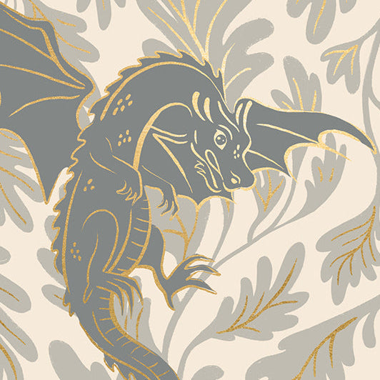 Sarah Watts Moda Fabrics Ruby Star Society Fireglow Dragon Lair RS2133 11M Metallic Oyster