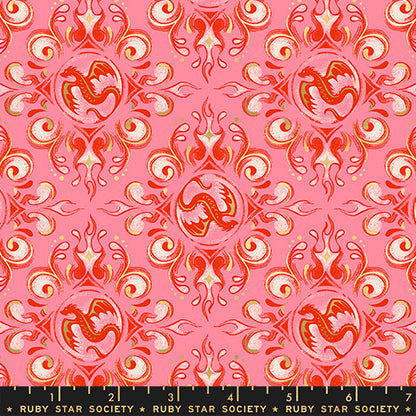 Sarah Watts Moda Fabrics Ruby Star Society Fireglow Emblem RS2136 12M Metallic Dark Ruby