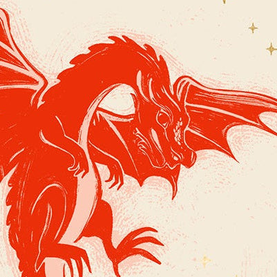 Sarah Watts Moda Fabrics Ruby Star Society Fireglow Etched Dragons RS2131 11M Metallic Dark Ruby