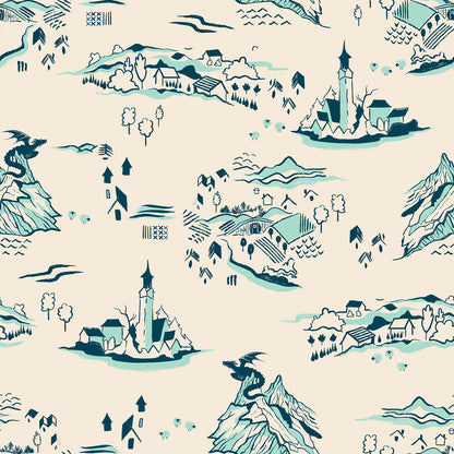 Sarah Watts Moda Fabrics Ruby Star Society Fireglow Mountain Town RS2133 12M Frost