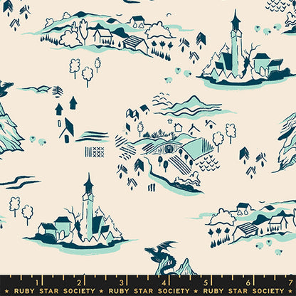 Sarah Watts Moda Fabrics Ruby Star Society Fireglow Mountain Town RS2133 12M Frost