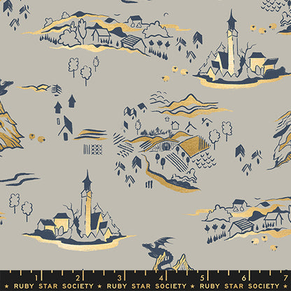 Sarah Watts Moda Fabrics Ruby Star Society Fireglow Mountain Town RS2133 13M Oyster