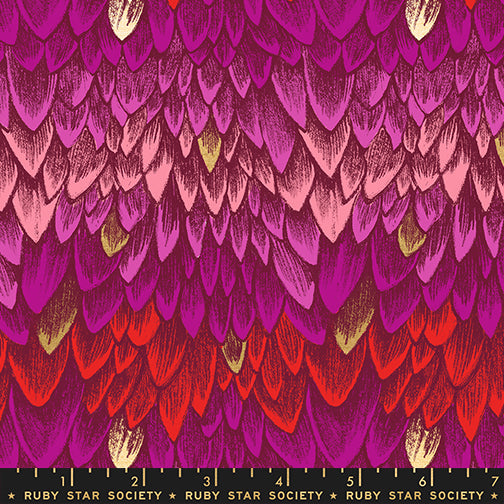 Sarah Watts Moda Fabrics Ruby Star Society Fireglow Scales RS2134 11M Rose