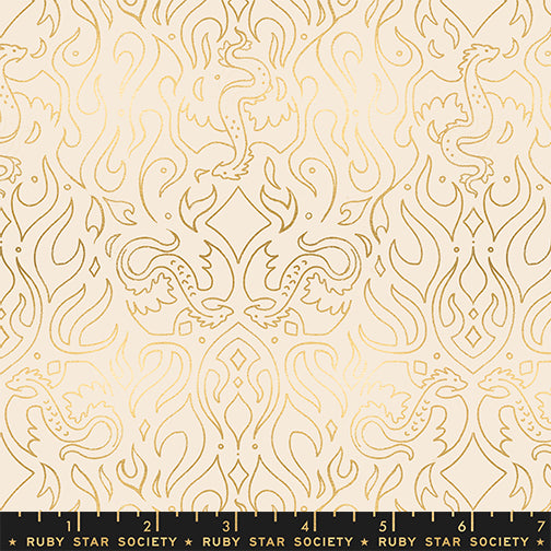 Sarah Watts Moda Fabrics Ruby Star Society Fireglow Scribe RS2137 11M Metallic Shell