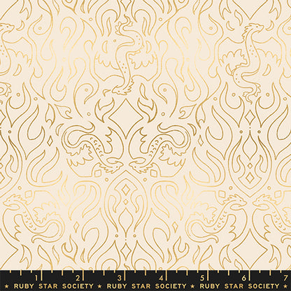 Sarah Watts Moda Fabrics Ruby Star Society Fireglow Scribe RS2137 11M Metallic Shell