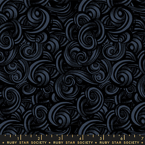 Sarah Watts Moda Fabrics Ruby Star Society Fireglow Smoke RS2135 16 Black