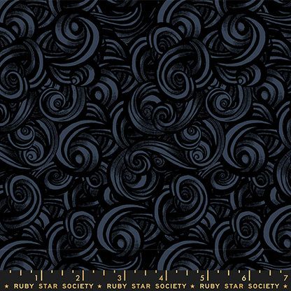 Sarah Watts Moda Fabrics Ruby Star Society Fireglow Smoke RS2135 16 Black