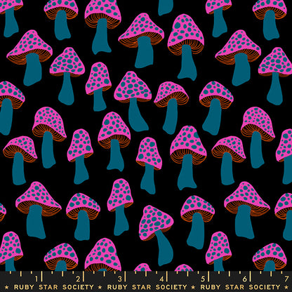 Sarah Watts Ruby Star Society Moda Fabrics Darlings 2 Mushroom Forest Black RS5057-14