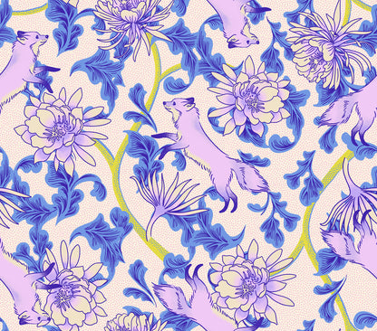 Sarah Watts Ruby Star Society Moda Fabrics Glow Garden Fox Bloom RS2112 11 Natural