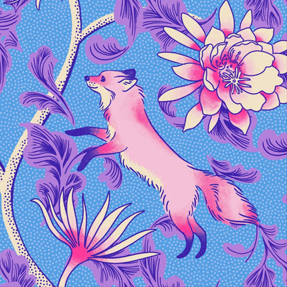 Sarah Watts Ruby Star Society Moda Fabrics Glow Garden Fox Bloom RS2112 12 Lindley Blue