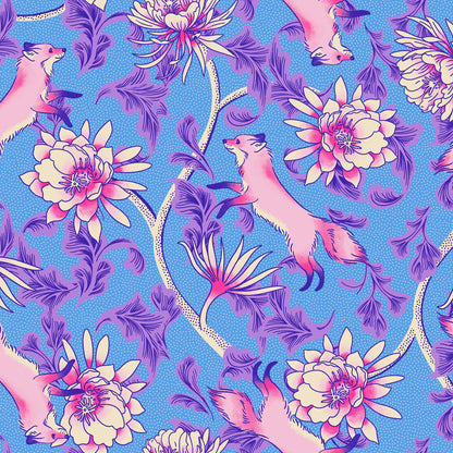 Sarah Watts Ruby Star Society Moda Fabrics Glow Garden Fox Bloom RS2112 12 Lindley Blue